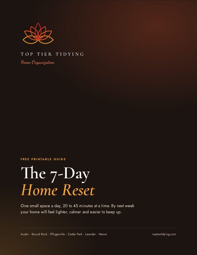 Cover of the free guide: The 7-Day Home Reset